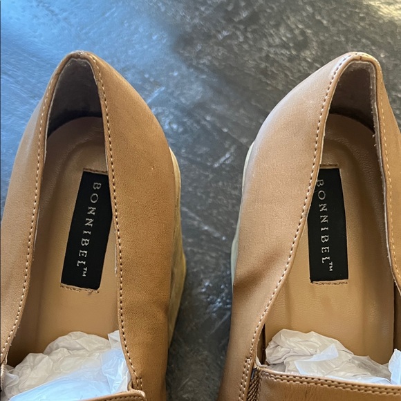 Y2K Bonnibel Tan Heeled Loafers with Chunky Platform - Picture 10 of 10